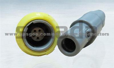 Standarded Key 3-Pin Plastic Circular Connector Medical Use