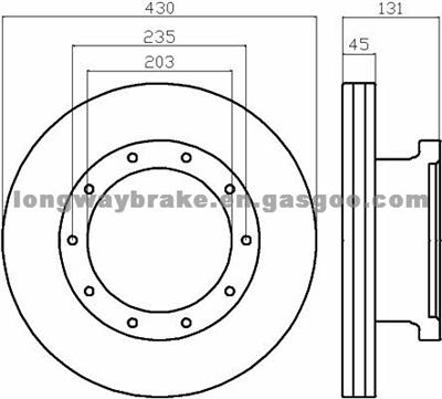 501316953, 082135830 Neoplan Disc Brake