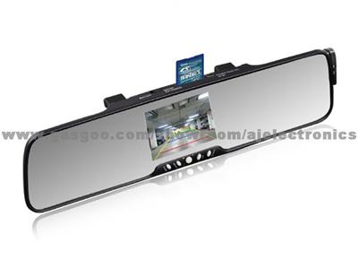 Wireless Back-Up Camera Rearview Mirror With SD Card Playing