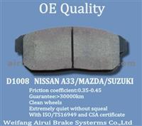 D1008 NISSAN A33 R OE Quality Brake Pad