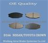 NISSAN 280 Brake Pad D166