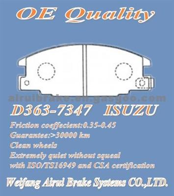 ISUZU Brake Pads D363