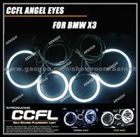 8000K Xenon White CCFL Angel Eyes For BMW X3 Headlight Angel Eye Ring Kit