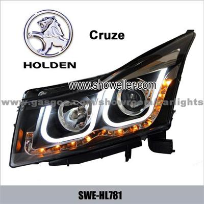 HOLDEN Cruze Angel Eye LED Head Lamp DRL Headlights Dayline Head Lights Double-Convex Lens