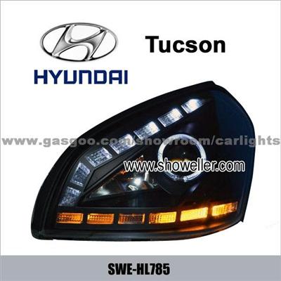 Hyundai Tucson Angel Eye LED Head Lamp DRL Headlights Dayline Head Lights 4PCS High Beams SWE-HL785