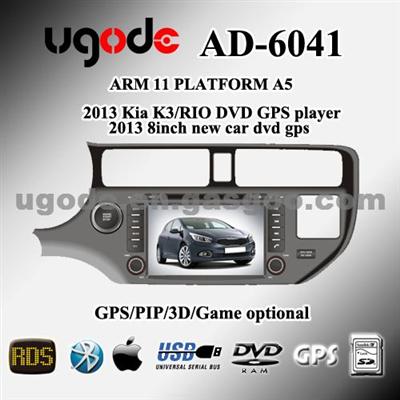 Car Radio DVD GPS With Bluetooth For 2013 Kia K3/Rio/Pride AD-6041