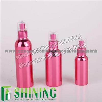 Pink Aluminum Bottle With UV Vacuum Coating