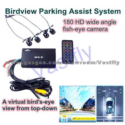 Birdview Multi-Camera Panoramic Parking Assist System