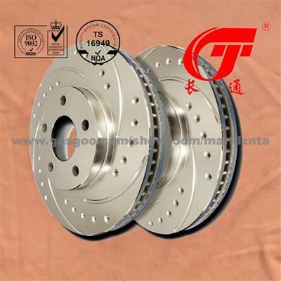 34055 Racing Brake Disc For Audi A6, Grooved Brake Disc