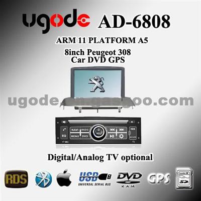 Peugeot 308 Car Dvd Gps Navigation AD-6808
