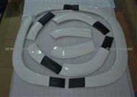 Toyota Highlander 2012+ABS Blowing Fender Trims / Fender Flare / Eyebrow [ Pearl White Color ]