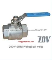 2-PC SEAL WELDED BALL VALVE ,FULL PORT Ball Valve, 3000 WOG(ZQ602K)