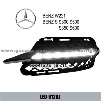 Mercedes Benz W221 S300 S500 S350 S600 DRL LED Daytime Running Lights Fog Lamp Cover LED-612BZ