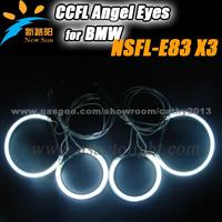 Auto Car Light For BMW E83 2004 Up To Now,One Set Ccfl Angel Eyes With 6 Beautiful Colors