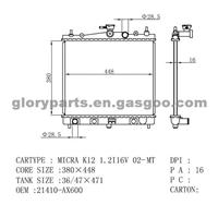 NISSAN Radiator 21410-AX600/Nissens 62902A