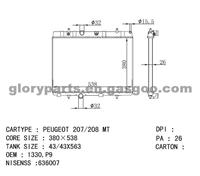 PEUGEOT Radiator 1330P8/1330P9