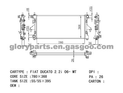 FIAT Radiator 13492070/1349207080