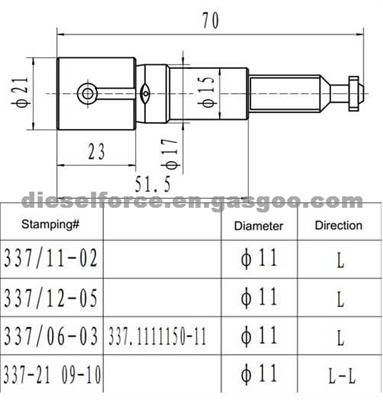 Plunger/Element 1 418 305 004 1305-004