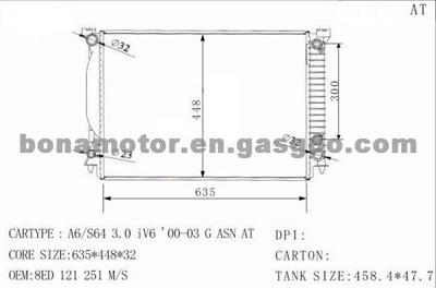 AUDI Radiator 8ED121251M, 8ED121251S