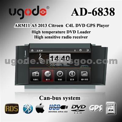 UGO 2013 Citroen C4L GPS Player AD-6838