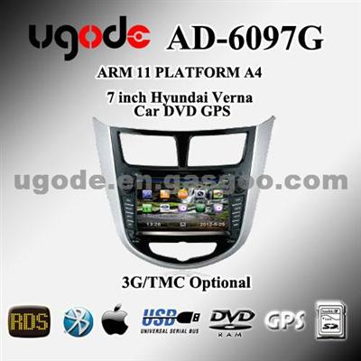 UGO 7inch Hyundai Verna DVD GPS Navigation Player With 3G