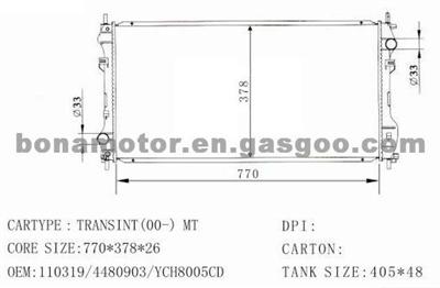 FORD Radiator 110319, 4480903, YCH8005CD