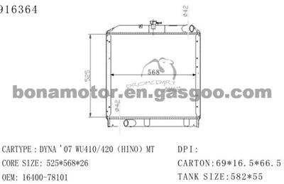 TOYOTA Radiator 16400-78101