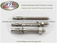 Stainless Steel 304 316 Wedge Amchor/Through Bolt/Concrete Fasteners