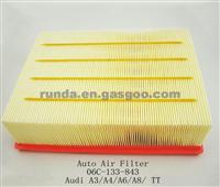 Auto Air Filter 06C-133-843 For Audi A3/A4/A6/A8/ TT