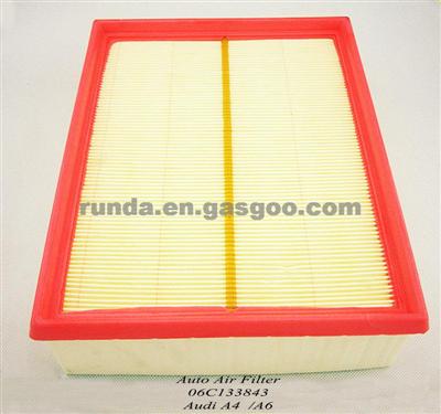 Auto Air Filter Element 06C133843 For Audi A4 /A6