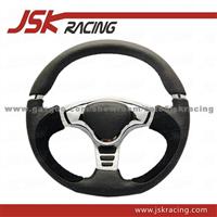 FOR MOMO GENUINE LEATHER STEERING WHEEL SILVER