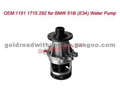 Water Pump 1151 1715 292 For E34，E30