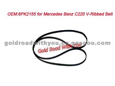 V-Ribbed Belt 6PK2155 For Mercedes Benz C220