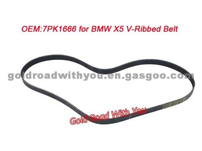 V-Ribbed Belt 7PK1666 For BMW X5