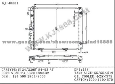 Radiator 124 500 2803 9003
