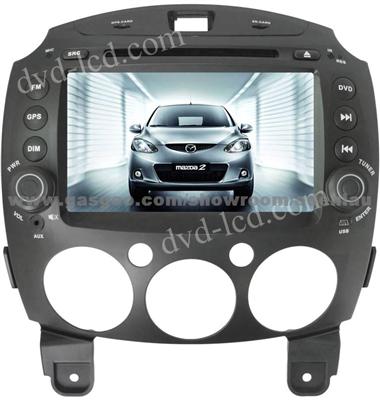 Mazda 2 Navigation Car DVD GPS Player Radio Head Units HD LCD TV Ipod BT RDS