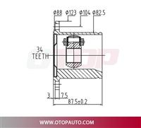 OTOP C.V Joint 101-D35-3-20-560 for VOLKSWAGEN