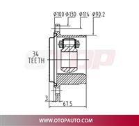 OTOP Inner C.V Joint 101-D35-3-557 For PASSAT AUDI A4 A6 A8