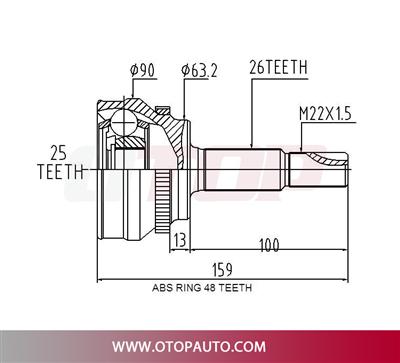 OTOP C.V Joint 224-D35-1001A for YY