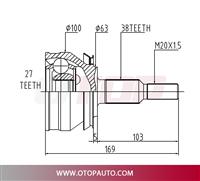 OTOP C.V Joint 101-D35-1-1001 for VOLKSWAGEN