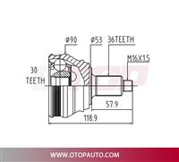 OTOP C.V Joint 101-D35-1-085 for VOLKSWAGEN