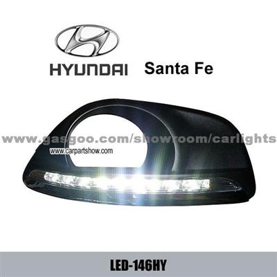 Hyundai Santa Fe DRL LED Daytime Running Lights Car Headlight Parts Fog Lamp Cover LED-146HY