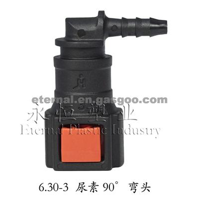 Urea Line Quick Connector Of 6.3 Elbow To Hose ID 3mm