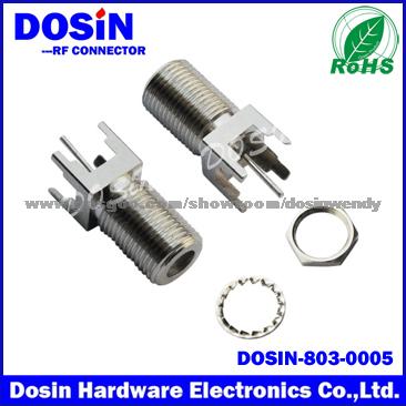 F Female Connector Straight Pcb Mount