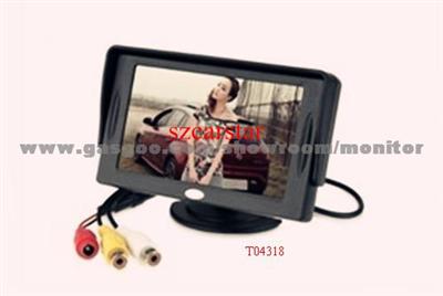 2013 Best Seller Black TFT LCD Monitor 4.3 Inch Car Monitor With Two Video Inputs