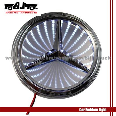 NEW 3D White LED Car Blue Decal Logo Light For Benz