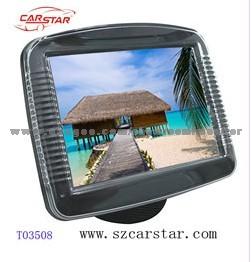 Mini 3.5 Inch Car LCD Monitor With 2 Video Inputs Sold Well With TFT LCD