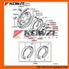 Rear Brake Shoe Repair Kits For Mitsubishi Pajero IO Outlander Space Wagon V45 V73 CU2W H66W N34W MB858543 MB520459