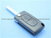 Citroen Flip Remote Key Shell 2 Botton