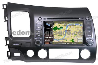 Car Civic Dashboard With Gps Navigation System Civic Accessories